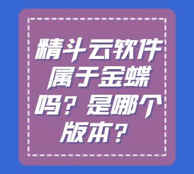 精斗云软件属于金蝶吗？是哪个版本？