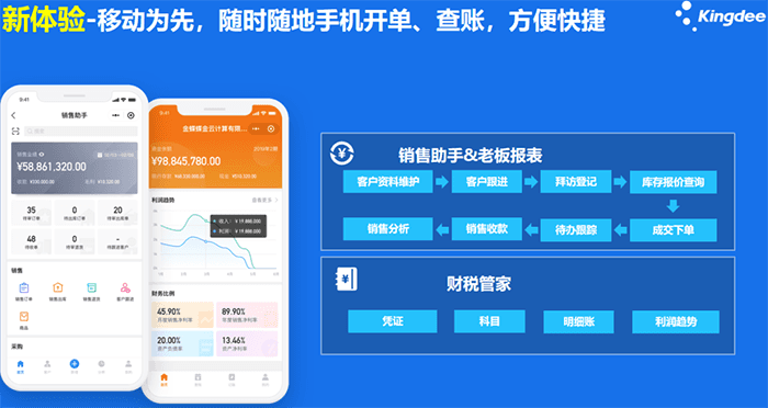 金蝶精斗云移动APP功能特色