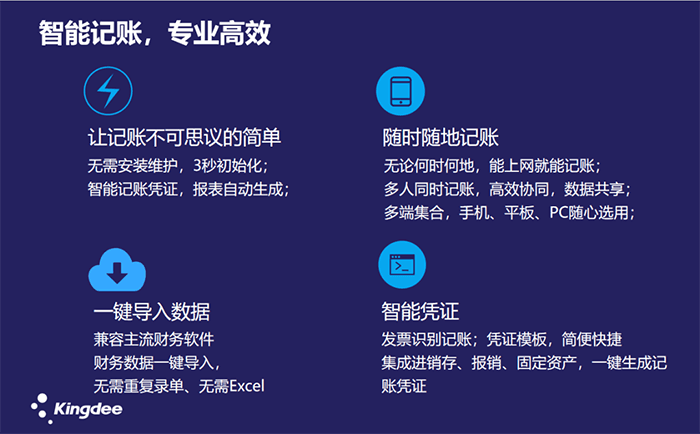 金蝶云会计智能记账功能应用