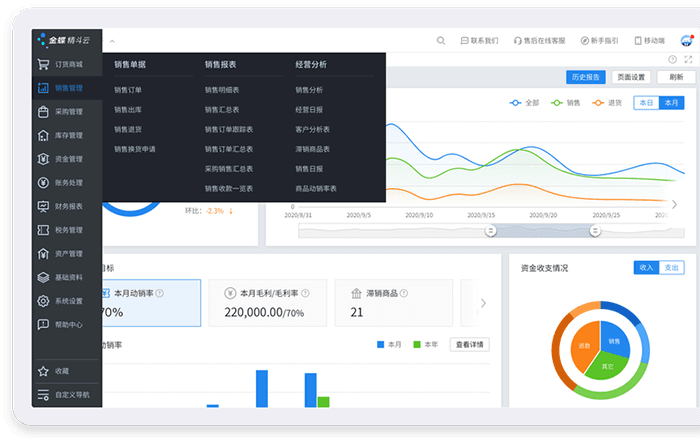 金蝶云星辰进销存管理模块