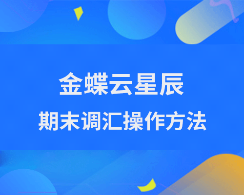 金蝶云星辰期末调汇怎么操作？