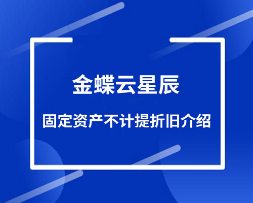 金蝶云星辰固定资产可以不计提折旧吗？